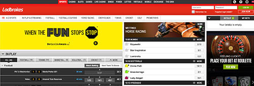 Place your sports bets at Ladbrokes
