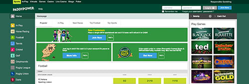 Paddy Power is well-known for its sports betting site