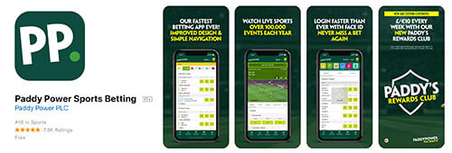 Paddy Power has a top-notch mobile sports betting app