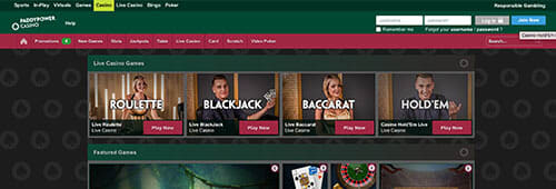 Be sure to check out Paddy Power's casino site