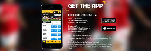 Betfair has a highly-rated mobile app