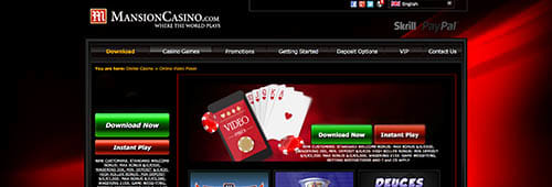 Mansion offers a great poker site