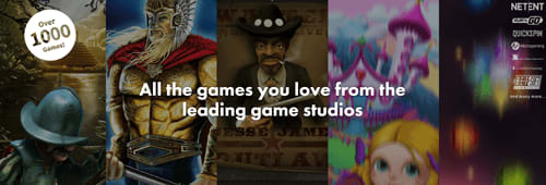 Enjoy games from leading game studios and software providers like NetEnt and Microgaming