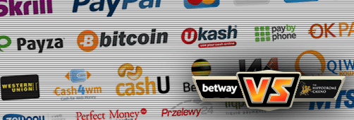 Both Betway and Hippodrome offer various payment methods, including credit cards, Paysafecard and PayPal