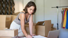 Where-young-americans-work-for-themselves: An image of a woman working