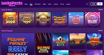 lucky-pants-bingo site preview